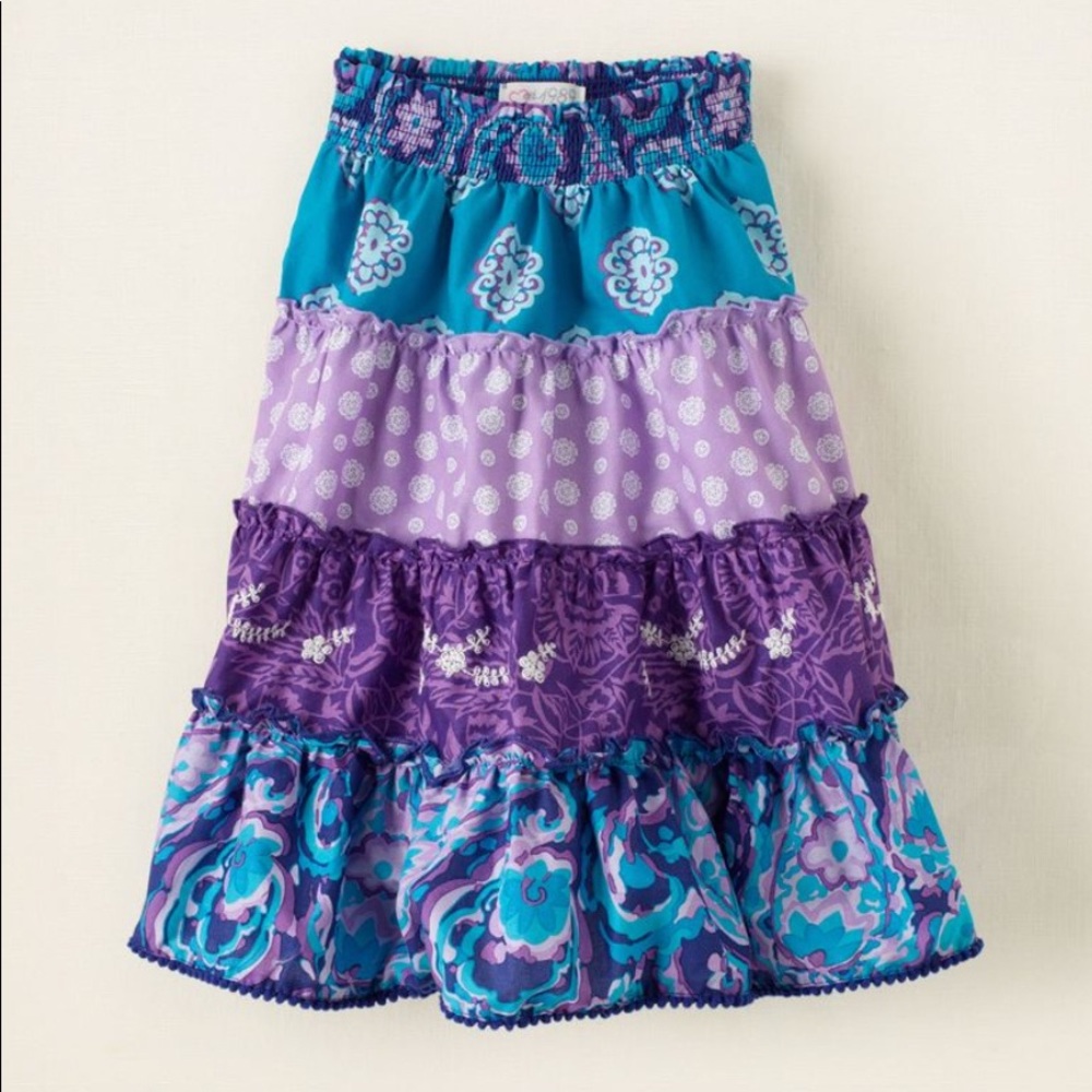 Beautiful Girl’s Knee Length Patchwork Skirt